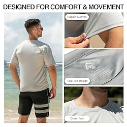 Kanu Surf Men's Swim Shirt with Short Sleeves