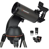 Celestron NexStar 90SLT Maksutov-Cassegrain Portable Telescope for Planets | Sharp High-Contrast Moon &amp; Planet Views, Easy-to-Use SkyAlign Technology, Great for Backyard Stargazing &amp; Camping, Portable