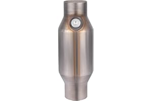 Yeoflagtrade 2.5 Inch Catalytic Converter 1 Pcs High Flow Universal Catalytic Convert Inlet Outlet 2.5" Catalytic, Direct-Fit Catalytic Convertor with O2 Port (EPA Compliant)