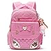 AO ALI VICTORY Backpack for Girls, Waterproof Kids Backpacks School Bag Toddler Bookbags Cute Travel Daypack (Small, A-Pink)