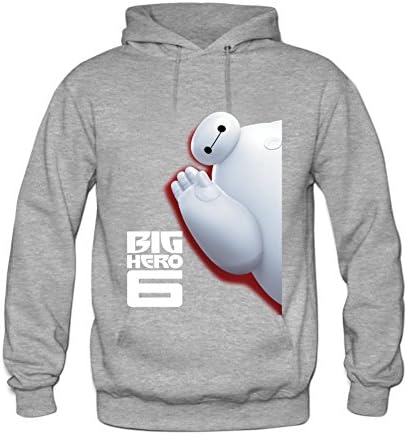 Shipping address Baymax Men's O Neck Hoodies Long Sleeve XXL Grey