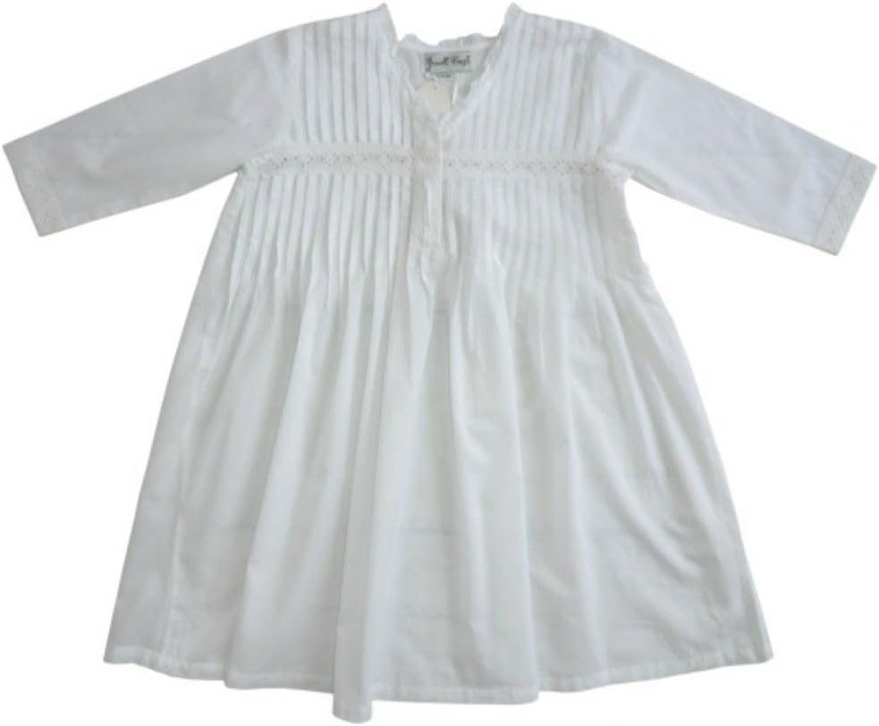 Powell Craft Big Girls Charlotte Nightgown/Nightdress.100% Cotton.White