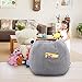 SUOCO Snuggly Corduroy Stuffed Animal Storage Bean Bag Cover,Kids Soft Toys Clean Up&Organizer,Reinforced Seams,Large 32