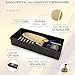 Baroque Royal Calligraphy Feather Quill Pen and Ink Set for Beginners (11-Piece Set) | Antique Dip Pen, 7 Gold Nibs, 25ml Ink, Pen Rest and Luxury Gift Box | Best Hand Lettering Gift for Men and Women