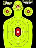 EASYSHOT Shooting Targets 18 X 12 inch. Shots are Easy to See with Our High-Vis Neon Yellow & Red Colors. Thick Silhouette Paper Sheets for Pistols, Rifles, BB Guns, Airsoft, Pellet Guns & More.