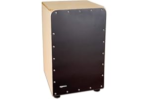 �鶹�� Basics Wooden Birch Cajon Percussion Box with Internal Guitar Strings - Black