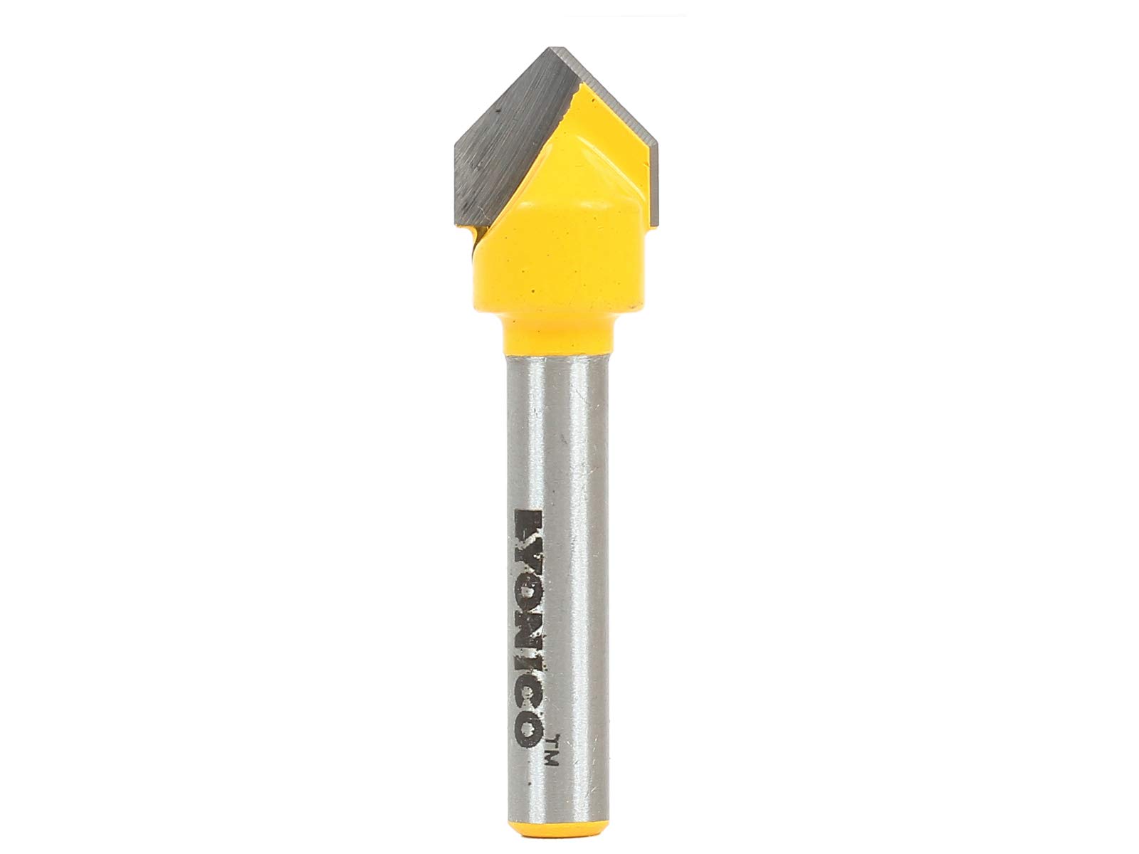 Yonico 14988q - V Groove Router Bit, Angle: 90 Deg., Diameter: 1/2" - 1/4" Shank