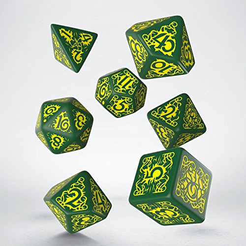 Q WORKSHOP Pathfinder Strange Aeons Rpg Ornamented Dice Set 7 Polyhedral Pieces
