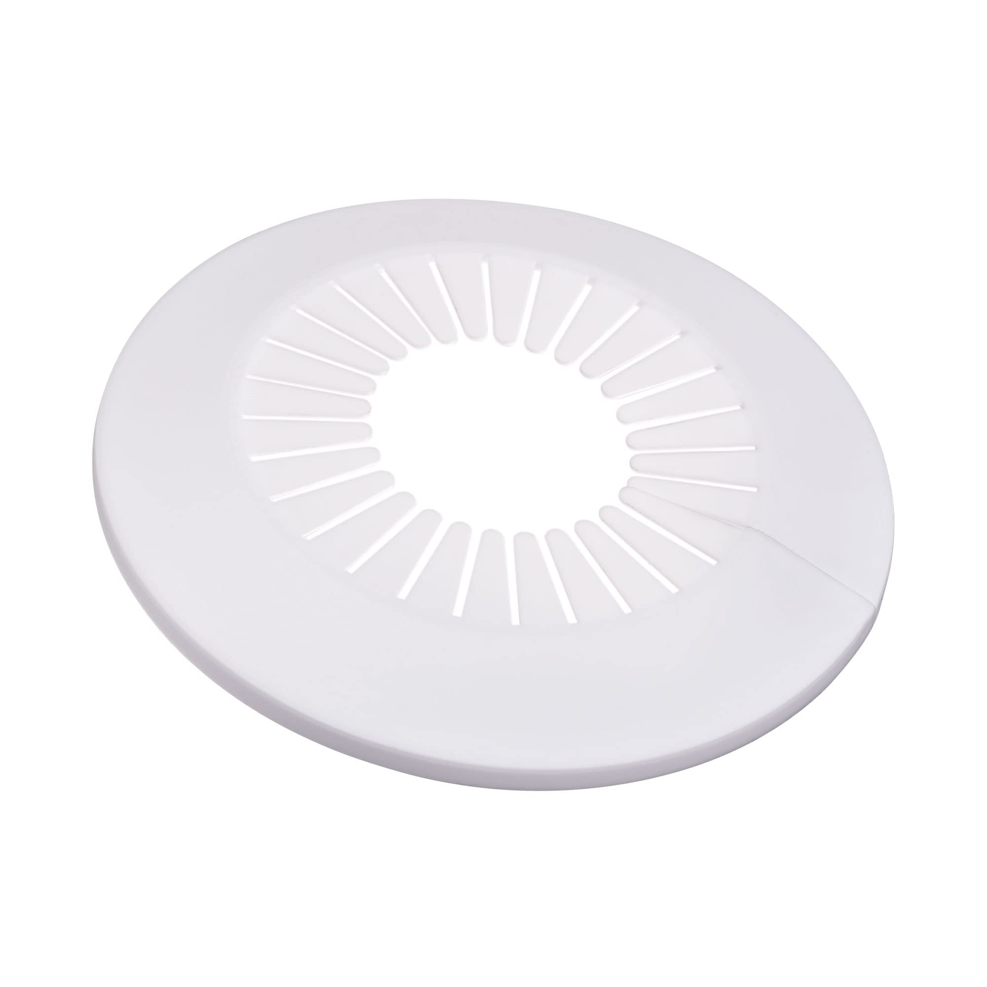 sourcing map Pipe Cover Decoration, 60mm-74mm PP Plastic Escutcheon Water Pipe Drain Line Cover White 8pcs