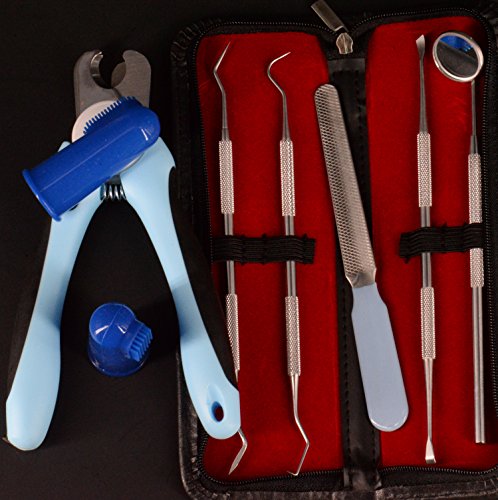 Dog Grooming / Puppy Dental Set + Finger K9 Tooth Brushes (2) + Nail Clippers [Large] + Nail File - Thumbnail 5