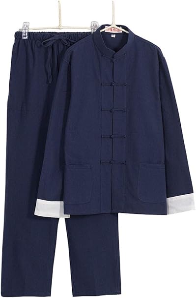 Amazon Dreambuilder ドリームビルダー メンズ Tシャツ 長袖 綿麻トップス ロング パンツ 上下 セット アップ 無地 部屋着 パジャマ 大きいサイズ パジャマ 通販