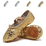 FANTINY PU Ballet Slippers for Girls Classic Split-Sole Dance Gymnastics Yoga Shoes (Toddler/Little Kid/Big Kid)