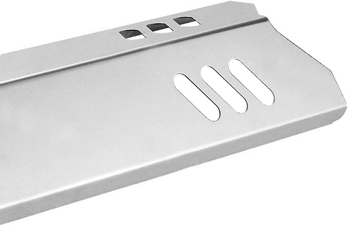 BBQ funland SH1591 (4-pack) Stainless Steel Heat Plate for Gas Grill Models Uniflame GBC1059WB, Backyard BY13-101-001-13, DynaGlo, Better Home&Garden, 15 inch Heat Shield Tent Flame Tamer Burner Cover : Garden & Outdoor