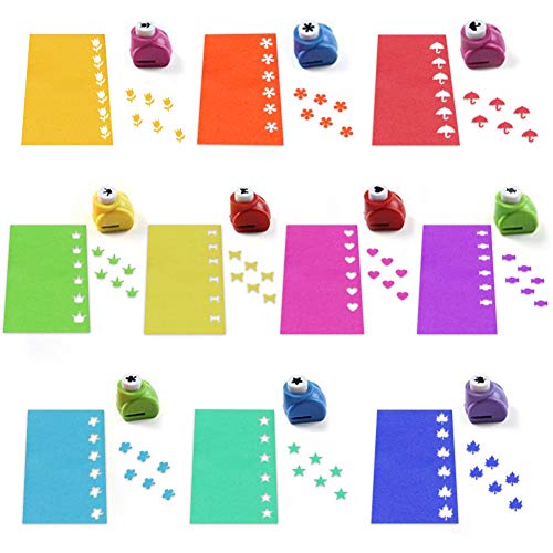 LoveInUSA Punch Craft Set, 10 Pack Hole Punch Shapes Hole Punch Shape