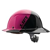 Lift Safety DAX Fiber Resin Full Brim Hard Hat - Pink Black Medium