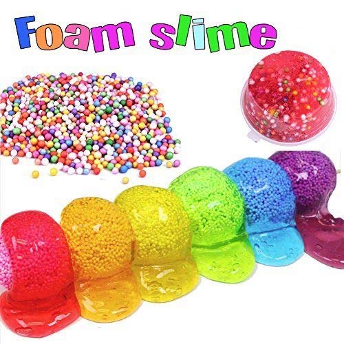 Slime Making Kit Slime Supplies, 58 Pack Including Fishbowl Beads，Foam Balls，Glitter, Fruit Slices, Rainbow Pearls, Sugar Paper，DIY Slime Charms Kit for Sequin Making Art Craft - Thumbnail 5
