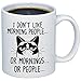 Funny Grumpy Cat Mug - I Don't Like Morning People. Or Mornings. Or People Coffee & Teacup - 11oz Ceramic Internet Meme Cup - Great Unique Gift Idea for Parents, Siblings, Friends, Him or Her