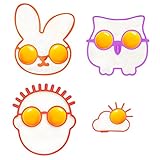 Silicone Egg and Pancake Mold - Owl/Bunny/Sun Clound/the Guy with Glasses Patterns- Set of 4
