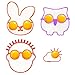 Silicone Egg and Pancake Mold - Owl/Bunny/Sun Clound/the Guy with Glasses Patterns- Set of 4
