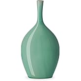 Torre & Tagus Lilo Celadon Crackle Reactive Glaze Ceramic Bud Vase - 8 Inch Tall Small Flower Vase & Small Ceramic Vase for Flowers, Handmade Vases for Home Decor & Wedding Decor for Table (8.75")