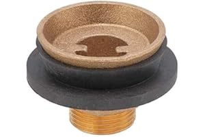 YOOZENA Urinal Spud, 1 1/4 x 3/4", Brass/Rubber