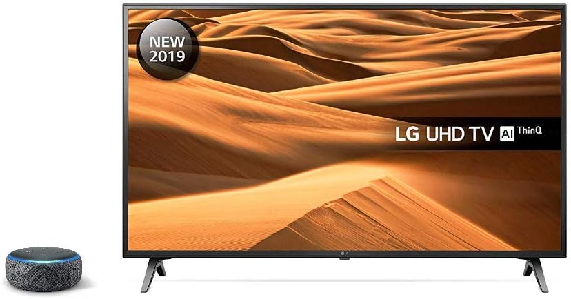 LG 55UM7100PLB 55-Inch UHD 4K HDR Smart LED TV with Echo Dot (3rd Gen)#:55 Inch 2019 Model with Echo Dot Single Zdięcje produktu