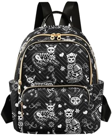 Amazon.com: NCRJCZQL Cute Cat Quilted Backpack Purse for  display picture 2