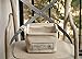 Storage Basket Storage Bin Storage Cube with Handles Small Canvas Fabric Cotton Linen Collapsible, French S, Small(8.25 x 7.87 x 5.91 inch)