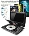 FOYU Portable DVD Player, 5 Hours Rechargeable Battery, Support USB/SD Card/Sync TV and Multiple Disc Formats, with car headrest case (9.8 Inches)