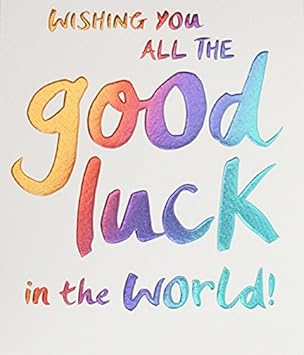 Grusskarte Plk Oww025 Mit Aufschrift Good Luck Wishing You All The Luck In The World Aus Der Produktreihe Mit Folierter Oberflache Amazon De Burobedarf Schreibwaren