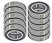 10 Sealed Bearing R6-2RS 3/8 x 7/8 x 9/32 inch Miniature Ball Bearings VXB Brand