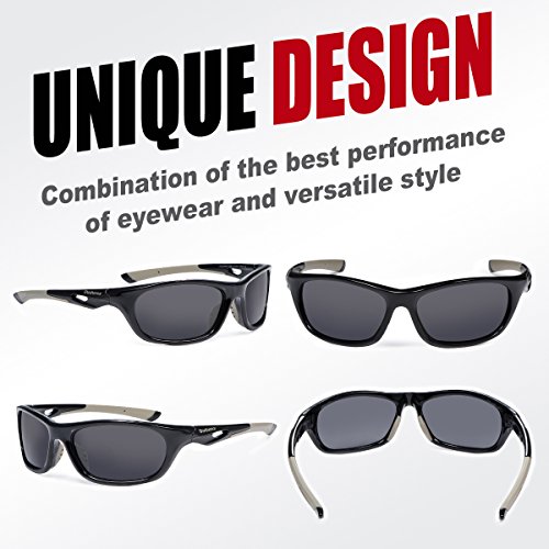Duduma Polarized Sports Sunglasses for Baseball Running Cycling Fishing Golf Tr646 Durable Frame