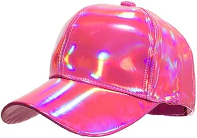 pink leather baseball hat