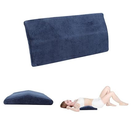 Amazon Com Zjchao Lumbar Support Cushion Navy Blue Velvet Back