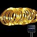 Solar Rope Lights,Findyouled Outdoor Waterproof 100LED 33ft Decoration Light,Automatically Working From Dusk to Dawn(Warm White)