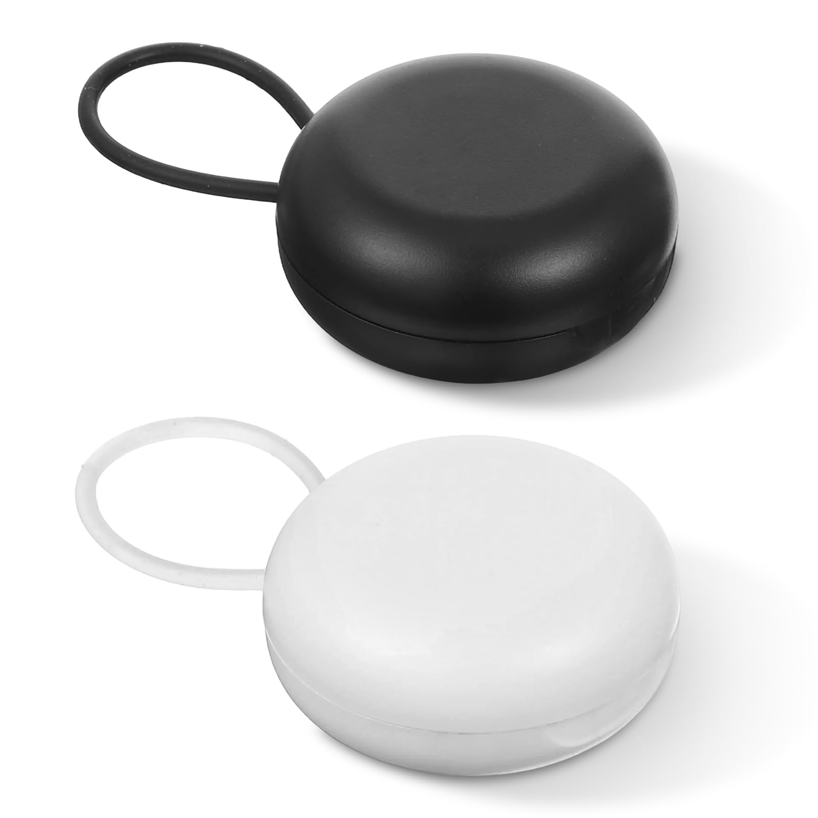 Photo 1 of 2Pcs Ear Plug Carrying Cases, Earplug Cases, Potable Mini Storage Case, Earbud Plug Organizer, Small Storage Case for Business Trip Storage Earbuds Trinkets (Black,White)