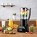 AICOOK Smoothie Blender, Heavy Duty Glass Jar Blender for Fruit, Vegetable and Ice Crush, 48 Oz Large Capacity with 6 Adjustable Function Juice Blender, 700W Powerful Commercial Blender, Black