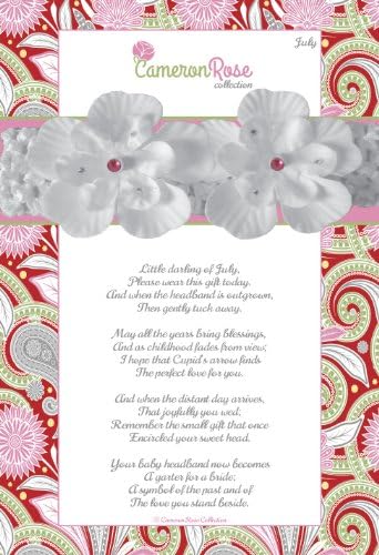 Cameron Rose Collection Keepsake Baby Headband, July