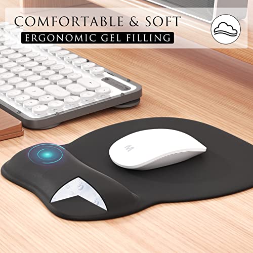 MROCO Ergonomic Mouse Pad with Gel Wrist Support, Comfortable Mousepad