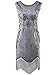 Vijiv Women's 1920's Vintage Gatsby Bead Sequin Art Nouveau Deco Flapper Dress