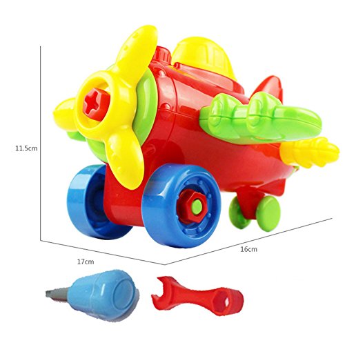 Ocamo Colorful Disassembly Assembly Blocks Vehicle Toy with Wrench Screwdriver Novelty Building Block Puzzle Toys Gift for Kids