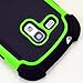 MobilePick Samsung Galaxy S3 Mini I8190 Black Neon Green Durable Dual Layer 2 in 1 Hybrid Silicone Skin Case