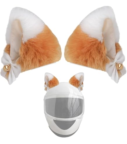 KORKUS Cats Motorcycle Helmet Covers Ski Helmet Cover Cat Ears Helmet Hat Cap Helmet Not Included Black, yxtkt0011 : Automotive