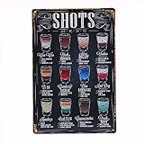HANTAJANSS Bar Signs with Shots Retro Beer Signs for Bar Decoration 8