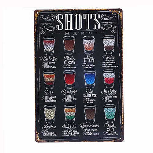 HANTAJANSS Bar Signs with Shots Retro Beer Signs for Bar Decoration 8