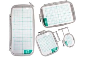 EMBROIDEX Set of 4 Hoops for Brother Embroidery Machine PE770 780D PE700 PE800 PE900 SE2000 SE1900