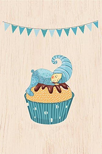 COZYWOOD Card - Greeting Card | Congratulation Card | Wedding Card | Birthday Card | FSC Certified | Ecologically Sustainable,Blue Cupcake