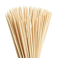 FLYPARTY Bamboo Marshmallow Roasting Sticks with 30 Inch 5mm Thick Extra Long Heavy Duty Wooden Skewers,Roaster Barbecue S