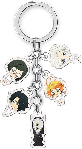 Amazon 5連 キーチェーfor 約束のネバーランド キーホルダー ン 日常 コスチューム道具 萌えグッズ アニメバッグ 携帯 鍵 自動車 飾り 軽量 可愛い バッグペンダント プレゼント 5 In 1 キー キーチェーン ギフト 出産祝い 2 アニメ 萌えグッズ 通販