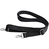 1" Purse Strap, Replacement Adjustable Shoulder Crossbody Straps (Black) | Bag Strap for Handbags Laptop Camera Messenger Bags Duffel Water Bottle Carriers